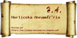 Herlicska Annamária névjegykártya