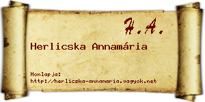 Herlicska Annamária névjegykártya